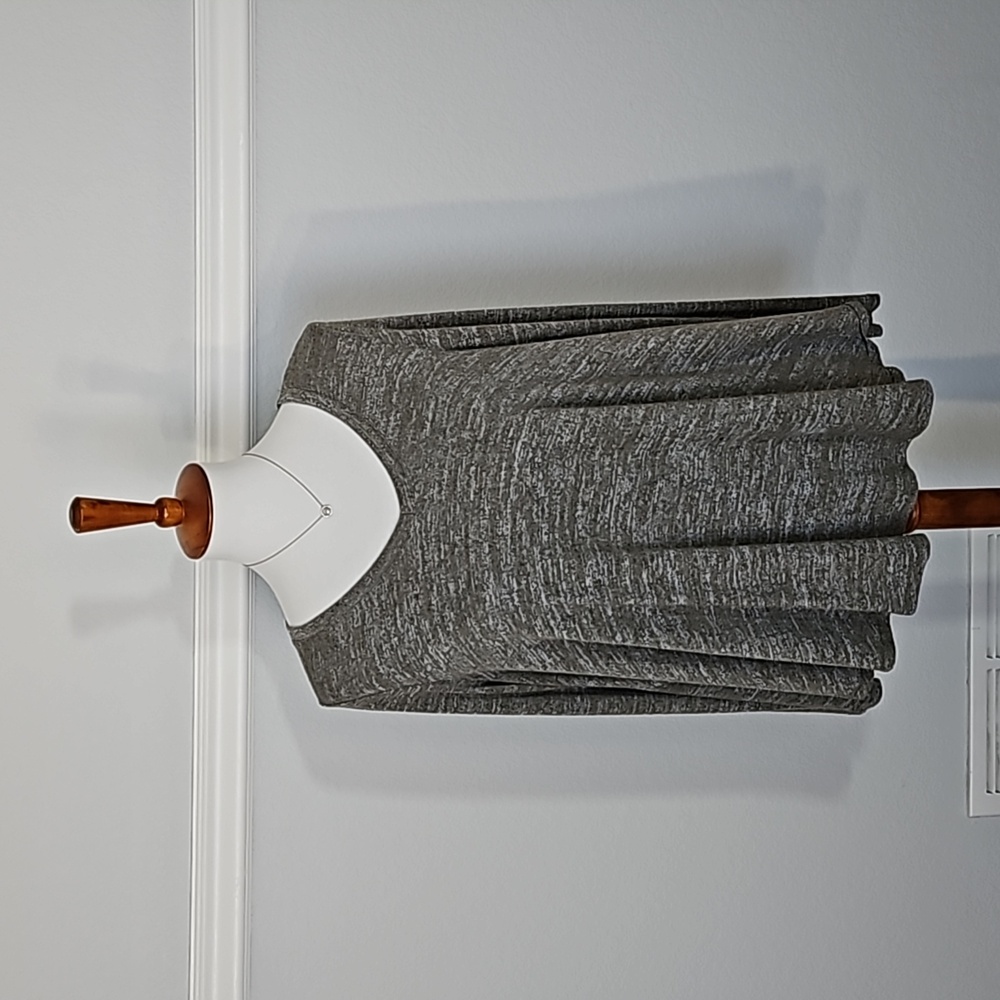 Aerie Long Sleeve Tight Knit Flowy V-neck Top Heather Green XS